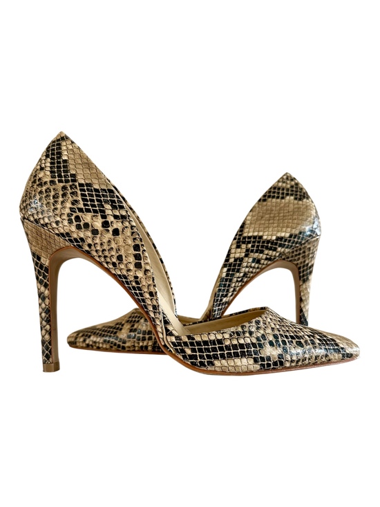 MIA Shoes - L l MIA | Black & Tan D’Orsay Snakeskin Pumps Sz 7.5